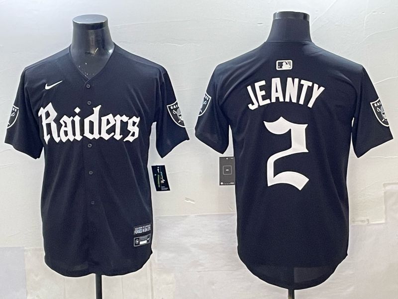 Men 2025 Oakland Raiders 2 Jeanty Black 6th generation Joint Name Nike Limited NFL Jersey style 01